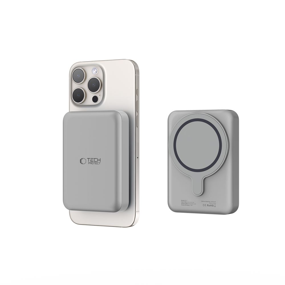 Tech-Protect PB11 LifeMag MagSafe Power Bank 10000 mAh, Titanium