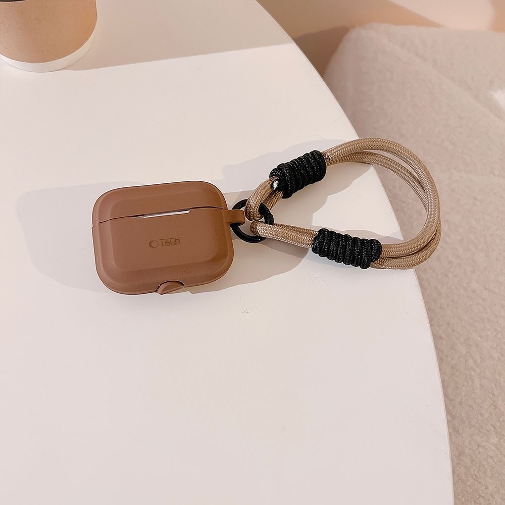 Tech-Protect Apple AirPods Pro 1 / 2 Case Silicone Rope, Brown