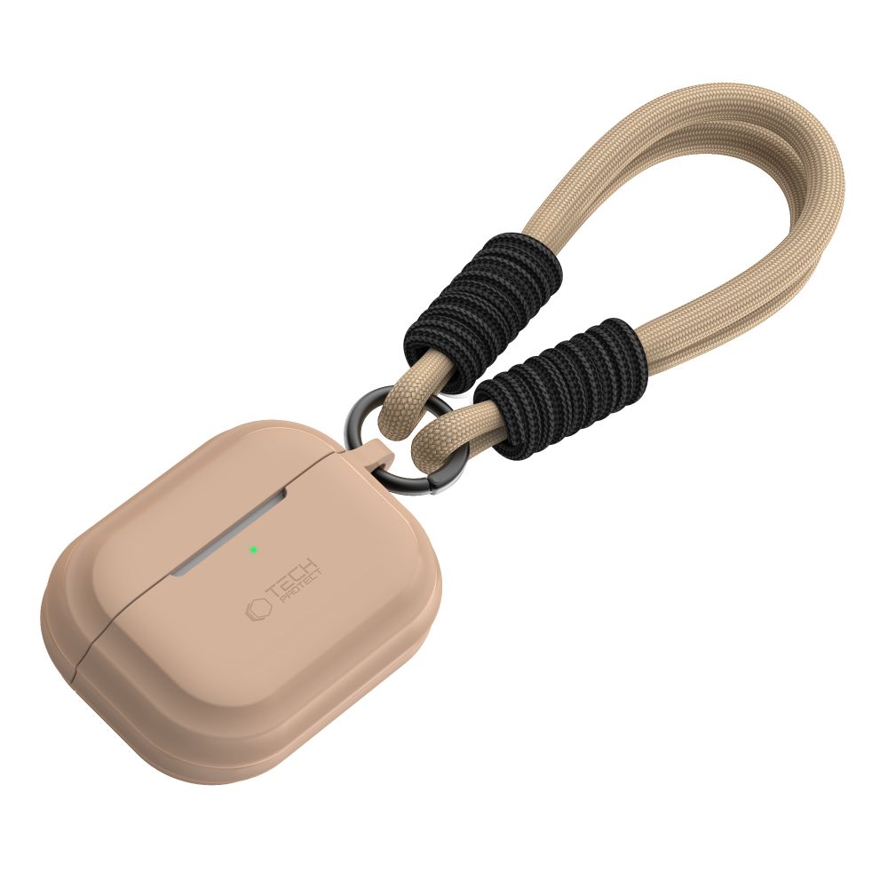 Tech-Protect Apple AirPods Pro 1 / 2 Case Silicone Rope, Light Brown