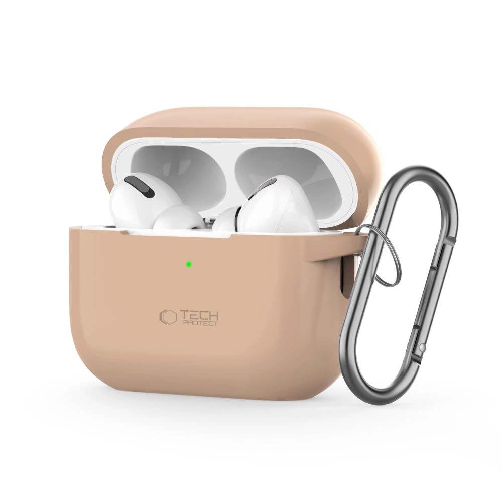 Tech-Protect Apple AirPods Pro 1 / 2 Case Silicone Hook, Beige