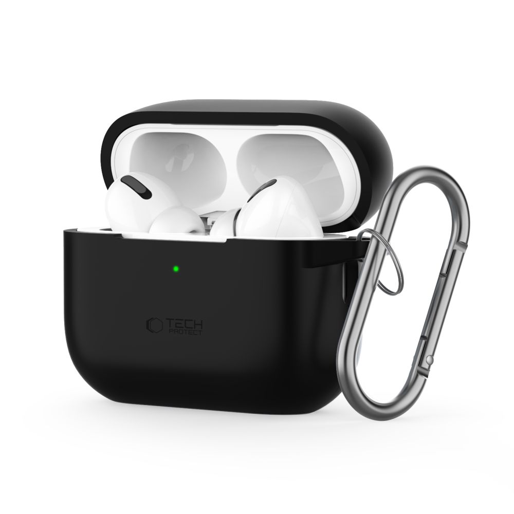 Tech-Protect Apple AirPods Pro 1 / 2 Case Silicone Hook, Black