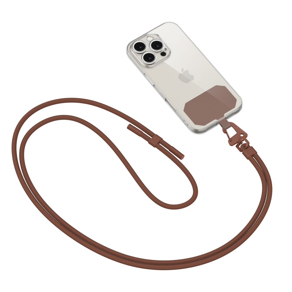 Tech-Protect C5S Rope Crossbody Phone Strap, Brown