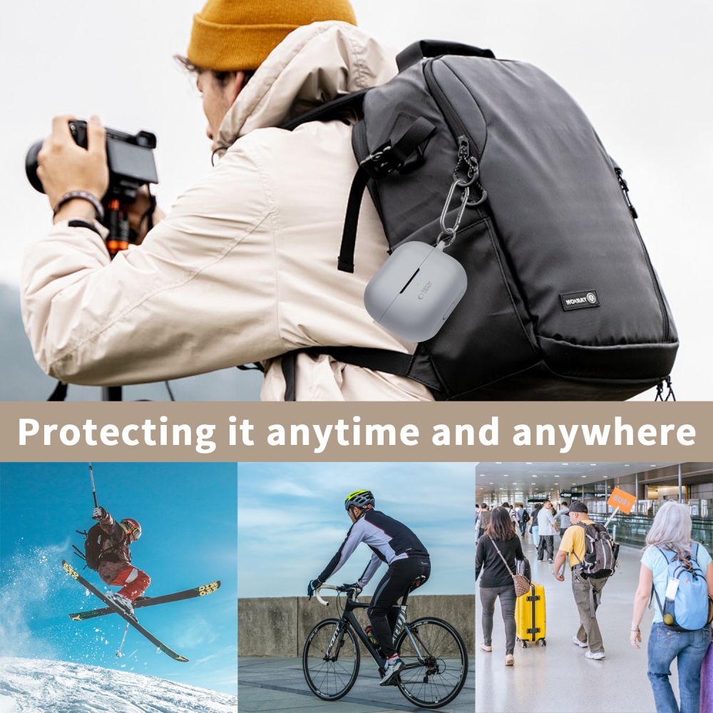 Tech-Protect Silicone Hook case for Samsung Galaxy Buds 3 / Pro - black