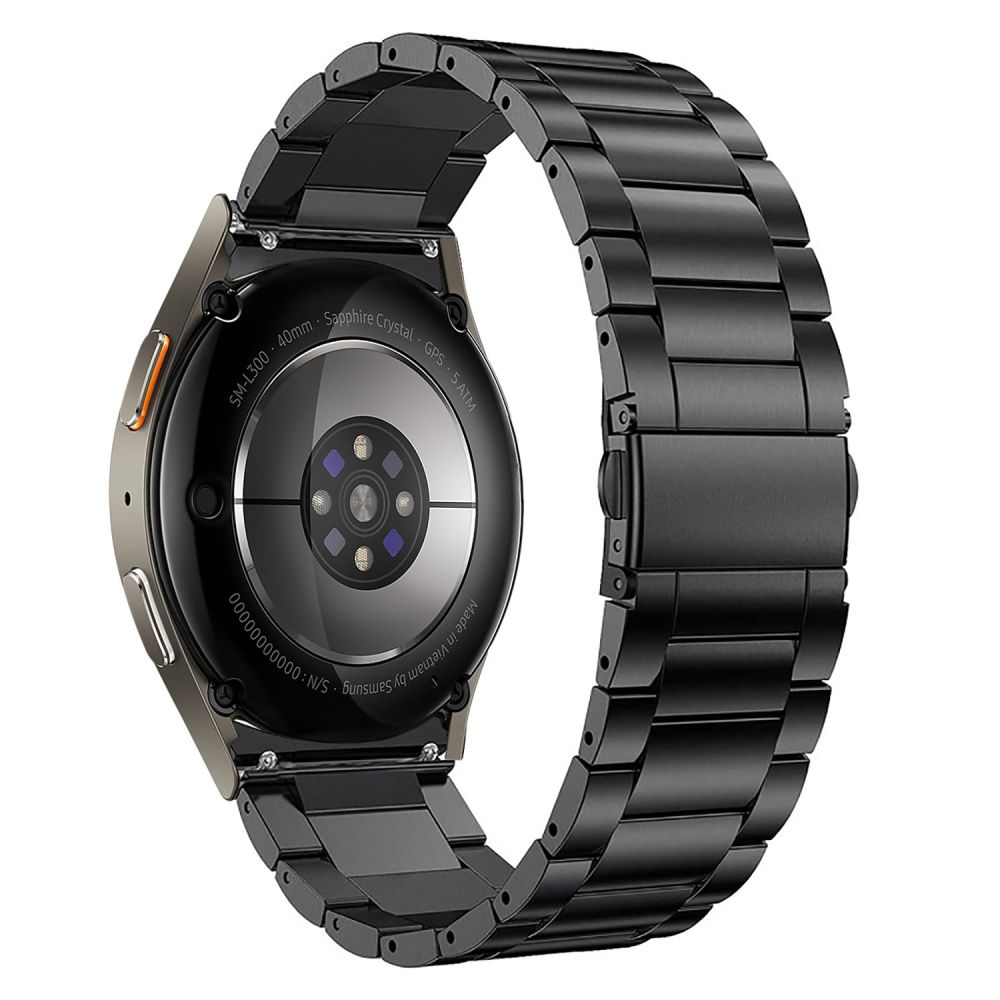 Tech-Protect Stainless Strap for Samsung Galaxy Watch 4 / 5 / 6 / 7 / FE, Black