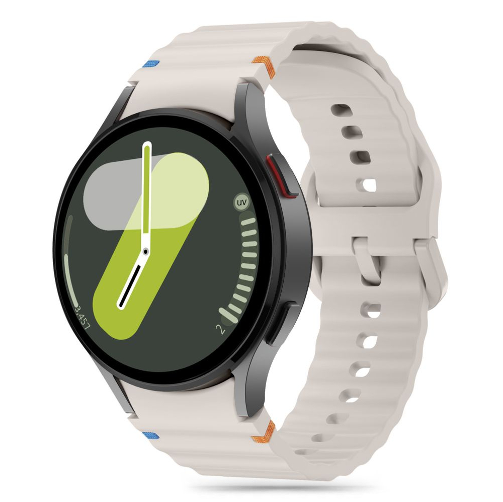 Tech-Protect Silicone Sport Strap for Samsung Galaxy Watch 4 / 5 Pro 6 7 FE - beige
