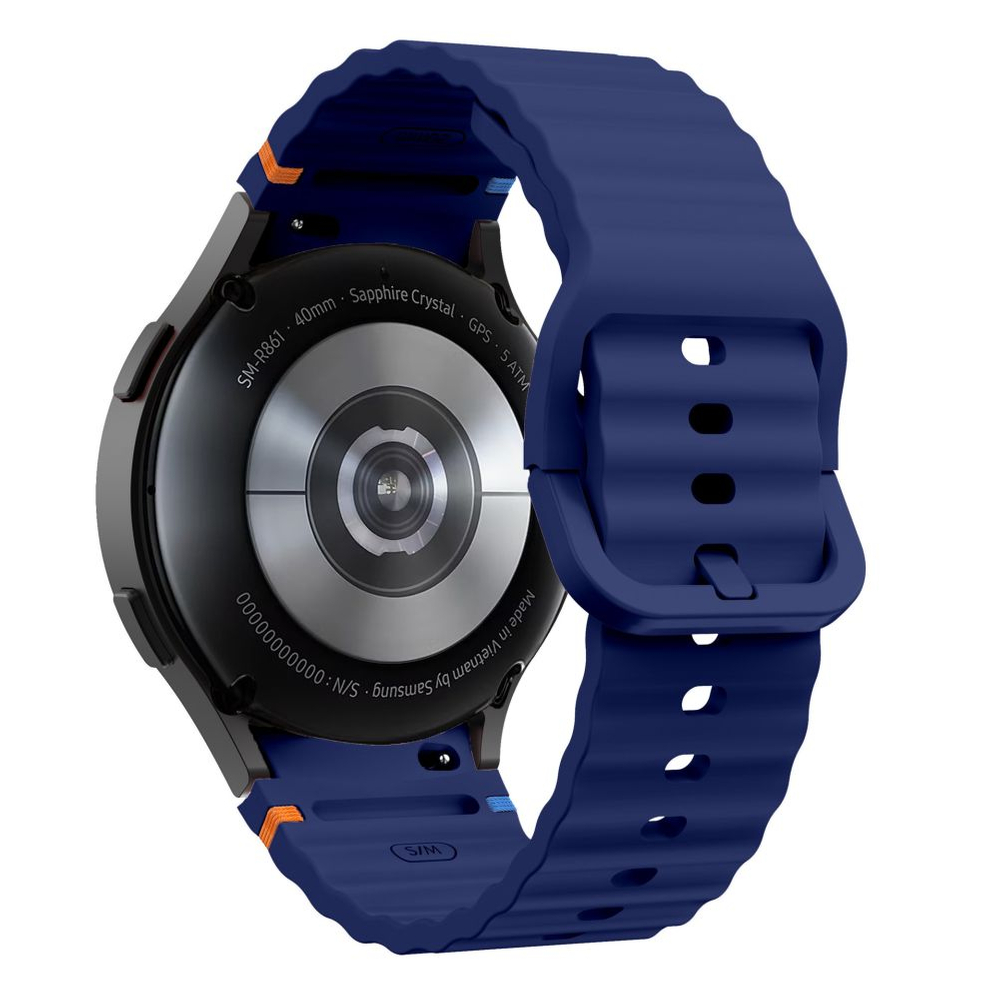 Tech-Protect Silicone Sport Strap for Samsung Galaxy Watch 4 / 5 / 6 / 7 / FE, Blue