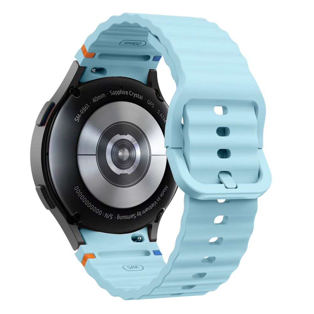 Tech-Protect Silicone Sport Strap for Samsung Galaxy Watch 4 / 5 Pro 6 7 FE - blue