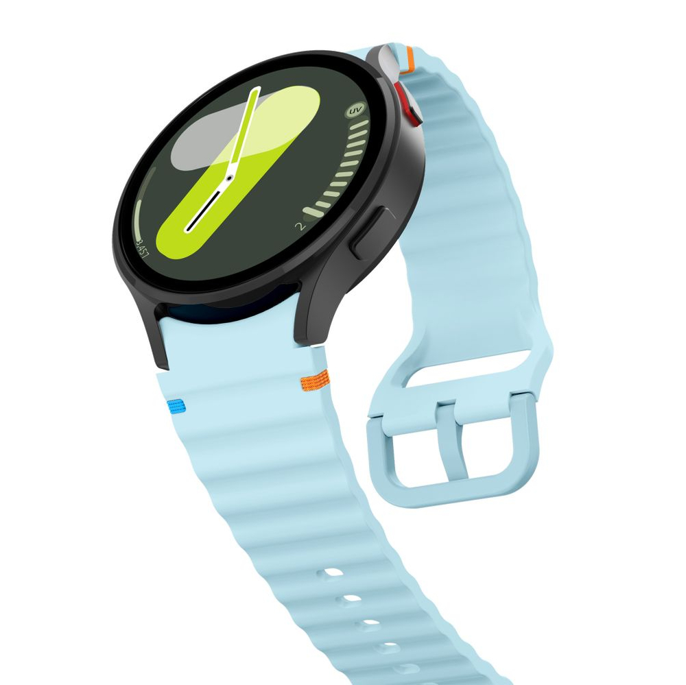 Tech-Protect Silicone Sport Strap for Samsung Galaxy Watch 4 / 5 Pro 6 7 FE - blue