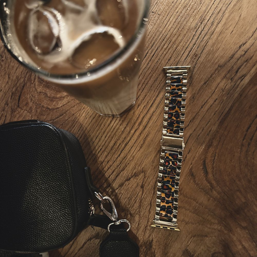 Strap Tech-Protect Modern Apple Watch 4 / 5 6 7 8 9 SE (38 40 41 mm) - Gold Leopard