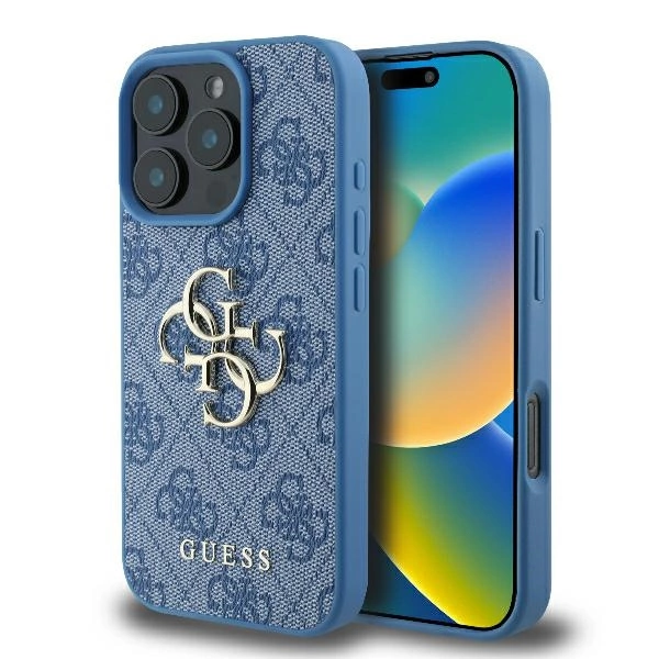 Guess 4G Big Logo case for iPhone 16 Pro Max - blue