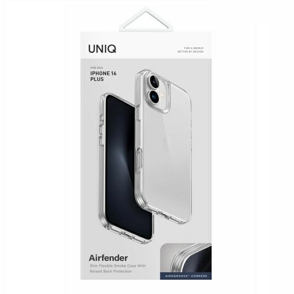 UNIQ Air Fender case for iPhone 16 Plus - transparent