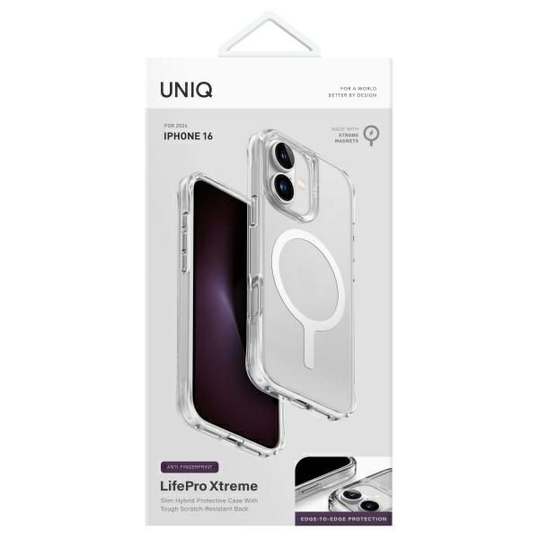 Зарядный чехол UNIQ LifePro Xtreme Magclick для iPhone 16 - прозрачный