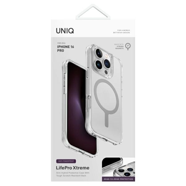 Зарядный чехол UNIQ LifePro Xtreme Magclick для iPhone 16 Pro - прозрачный