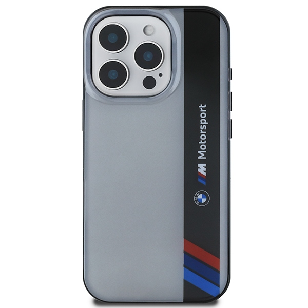 BMW iPhone 16 Pro Case Motorsport IML Vertical Stripe, Gray