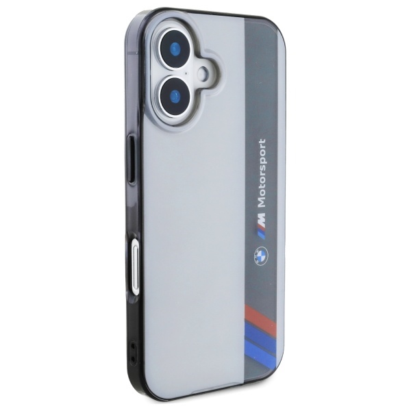 BMW iPhone 16 Case Motorsport IML Vertical Stripe, Gray