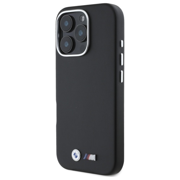 BMW iPhone 16 Pro чехол M Smooth Full Wrapped Metal MagSafe, черный