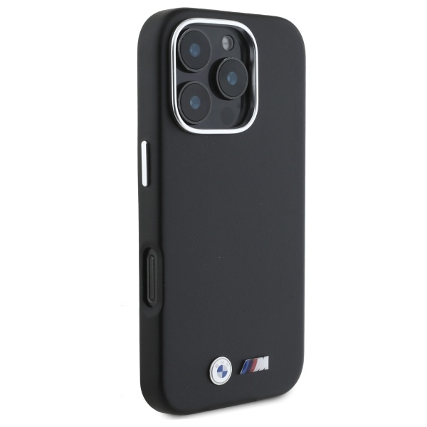 BMW iPhone 16 Pro чехол M Smooth Full Wrapped Metal MagSafe, черный