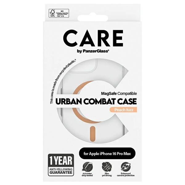 PanzerGlass iPhone 16 Pro Max Case CARE Flagship MagSafe, Peach