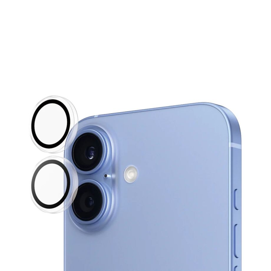 PanzerGlass Hoops Camera Lens Protector for iPhone 16 / 16 Plus, Transparent