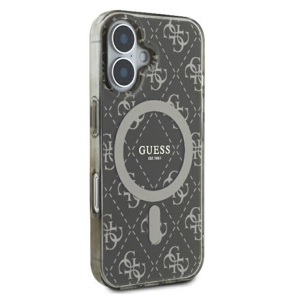 Guess iPhone 16 Plus Case IML 4G Background MagSafe, Brown