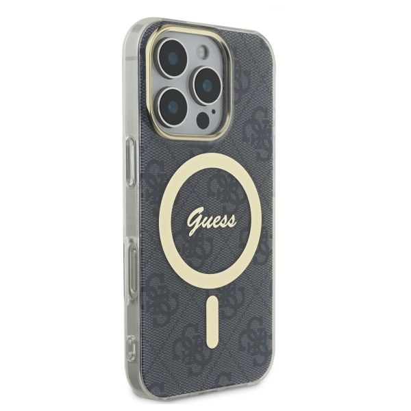 Guess iPhone 16 Pro Case IML 4G MagSafe, Black