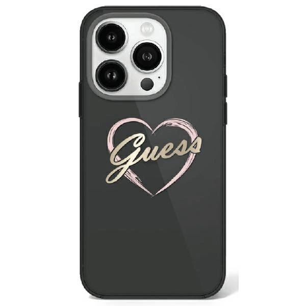 Guess iPhone 16 Pro Max Case IML Heart, Black