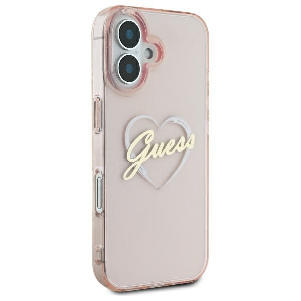 Guess IML Heart vāciņš Apple iPhone 16 - Rozā