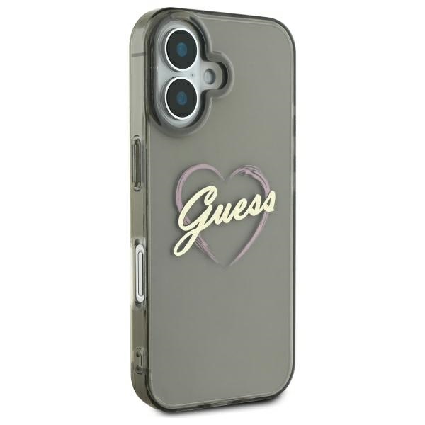 Guess iPhone 16 Plus Case IML Heart Case, Black