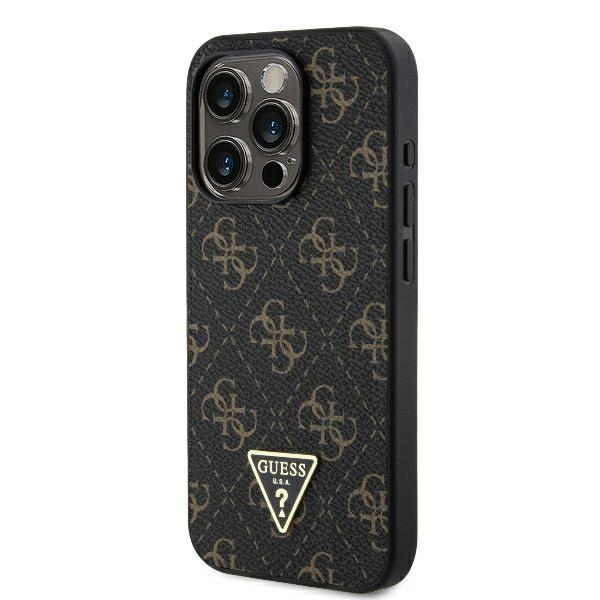 Guess iPhone 16 Pro Case New 4G Triangle, Black