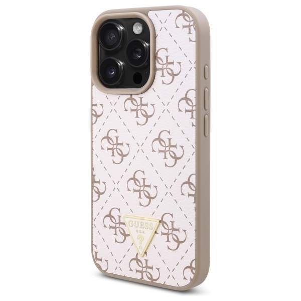 Чехол Guess New 4G Triangle для iPhone 16 Pro - Белый