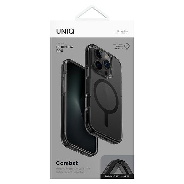 Uniq Combat iPhone 16 Pro 6.3" case Magclick Charging black/carbon black