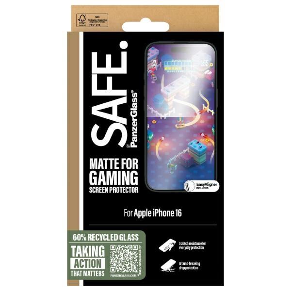SAFE by PanzerGlass iPhone 16 6.1" Игровая защита экрана Ultra-Wide Fit SAFE95886