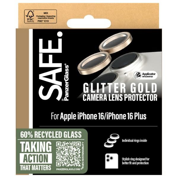 SAFE by PanzerGlass iPhone 16 6.1" / Plus 6.7" Защитный фильтр объектива...