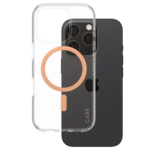 PanzerGlass iPhone 16 Pro Case CARE Flagship MagSafe, Peachy