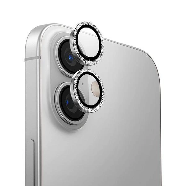 Uniq Optix Alumīnija kameras objektīva aizsargs iPhone 16 6.1" / Plus 6.7", balts, mirdzošs stikls ar...