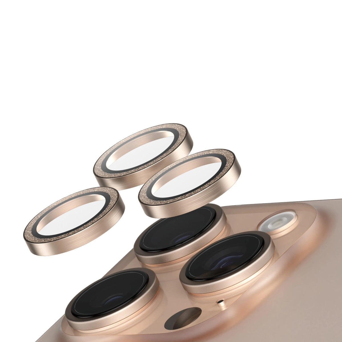 SAFE by PanzerGlass iPhone 16 Pro 6.3" / Max 6.9" objektīvu aizsargs zelta/spīdīga zelta SAFE95895 | Lens...