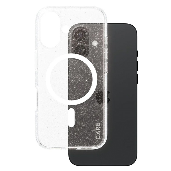 PanzerGlass iPhone 16 vāciņš CARE Flagship Star Lit, balts (MagSafe)