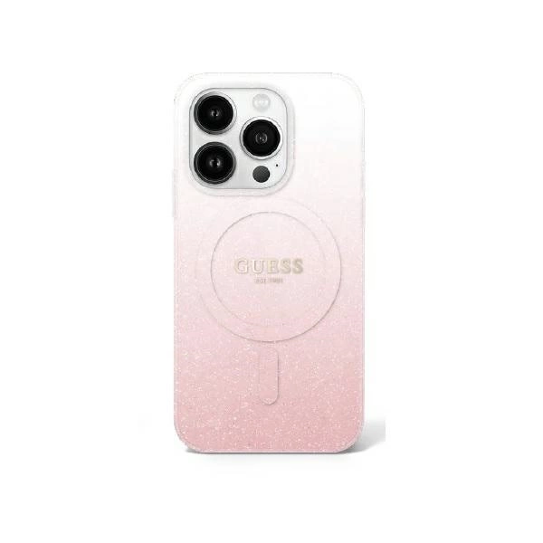 Guess IML Glitter Gradient MagSafe Case for iPhone 16 Pro Max - Pink