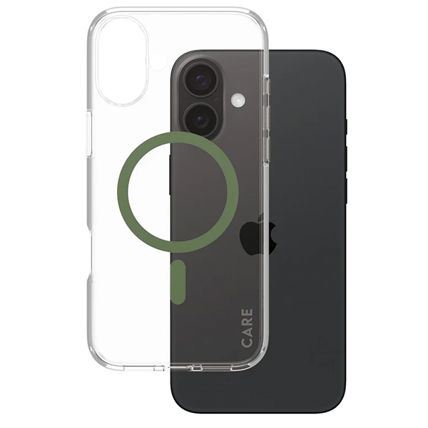 PanzerGlass iPhone 16 Plus Case CARE Flagship MagSafe, Green