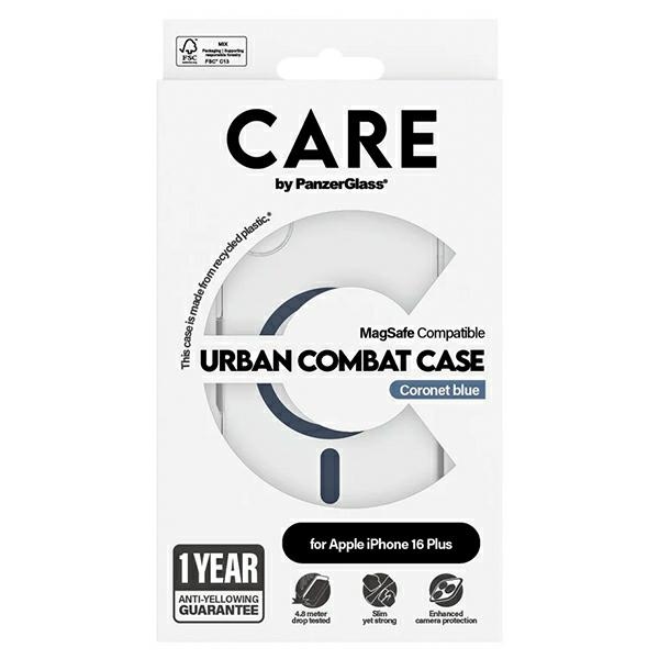 PanzerGlass iPhone 16 Plus Case CARE Flagship MagSafe, Blue