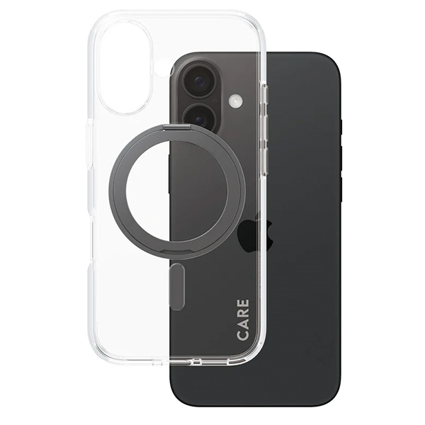 Чехол PanzerGlass для iPhone 16 CARE Feature Kickstand MagSafe, черный