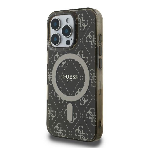 Guess iPhone 16 Pro Max Case IML 4G Background MagSafe, Brown