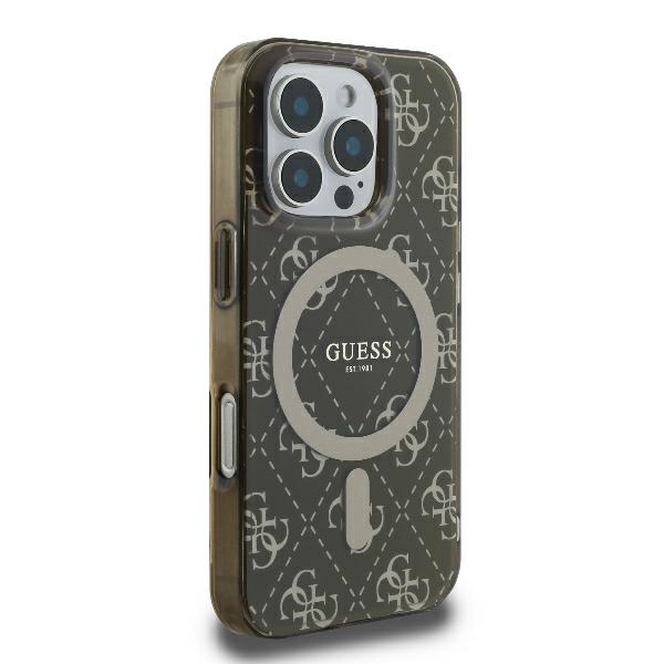 Guess iPhone 16 Pro Max Case IML 4G Background MagSafe, Brown