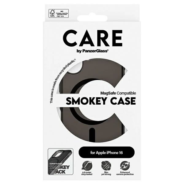 PanzerGlass iPhone 16 Case CARE Flagship MagSafe, Smoke