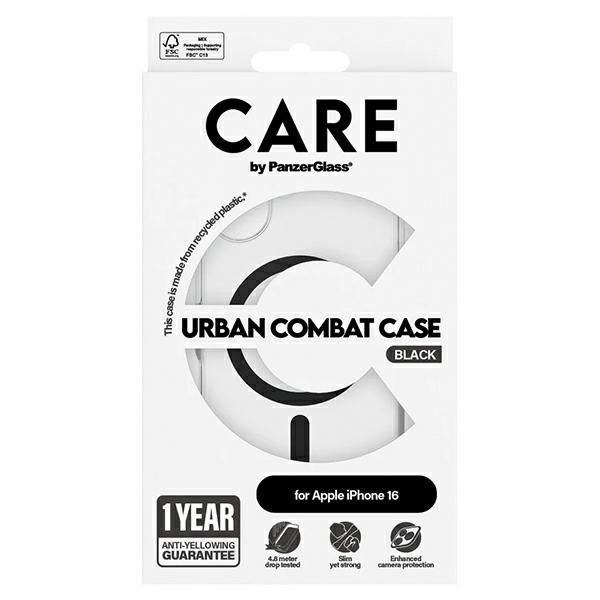 PanzerGlass iPhone 16 Case CARE Flagship Case MagSafe, Black