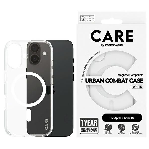 PanzerGlass iPhone 16 Case CARE Flagship Case, White (MagSafe)
