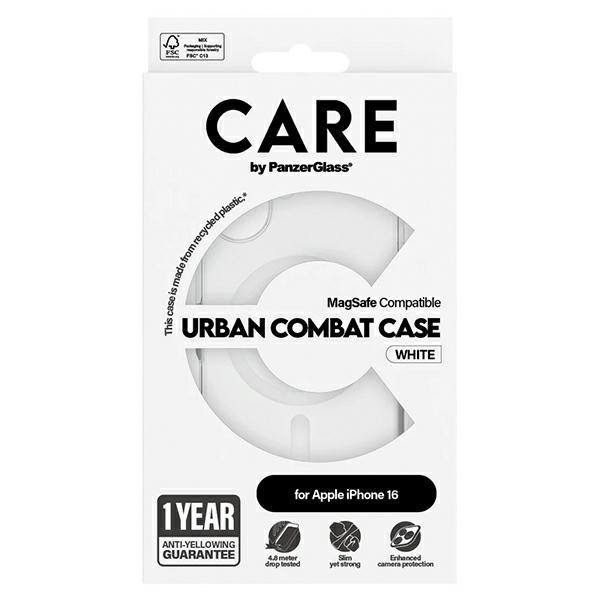 Чехол PanzerGlass для iPhone 16 CARE Flagship Case, белый (MagSafe)