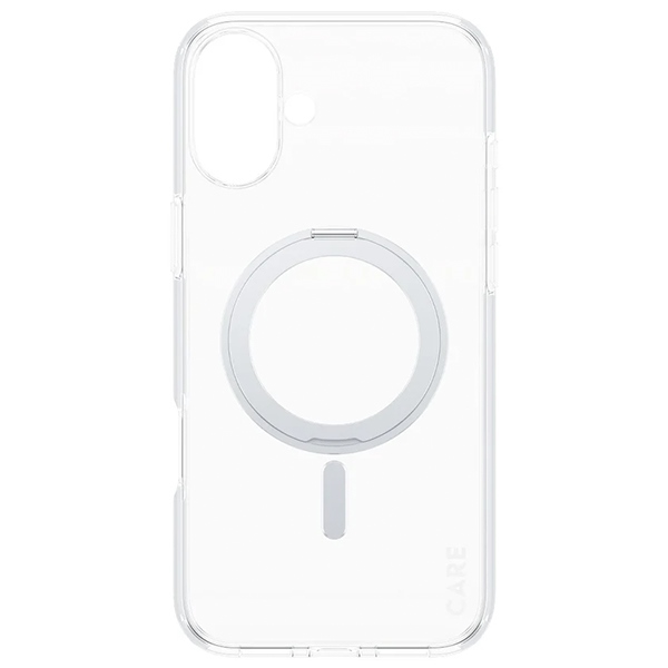 PanzerGlass iPhone 16 Plus vāciņš CARE Feature Kickstand MagSafe, sudraba