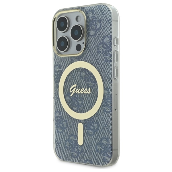 Guess iPhone 16 Pro Max Case IML 4G MagSafe, Blue