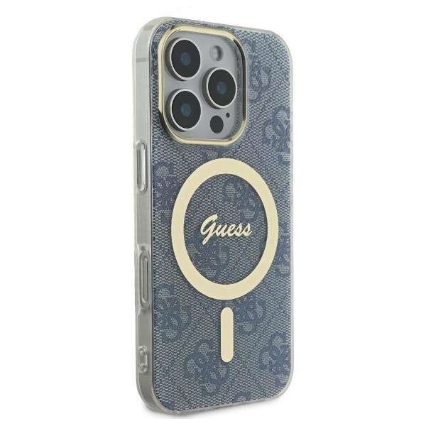 Guess iPhone 16 Pro Max Case IML 4G MagSafe, Blue